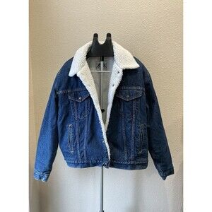 Levis Vintage USA 591 Sherpa Lined Denim Men 46 Long Vintage Chore Jacket